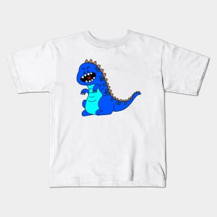 Blue Godzilla Kids T-Shirt